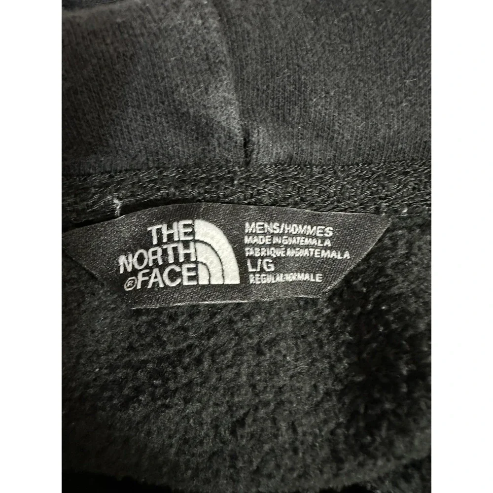 North Face Hoodie Mens Large‎ Black Pullover Fleece Sweatshirt Logo Outdoor